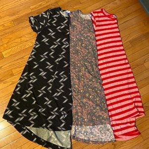 3 LulaRoe Carly Dresses